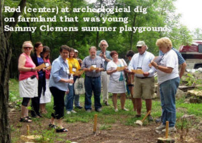 Dig at Florida, Missouri farm of Sam Clemens' uncle.