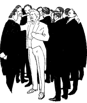 Twain in White among those in Black